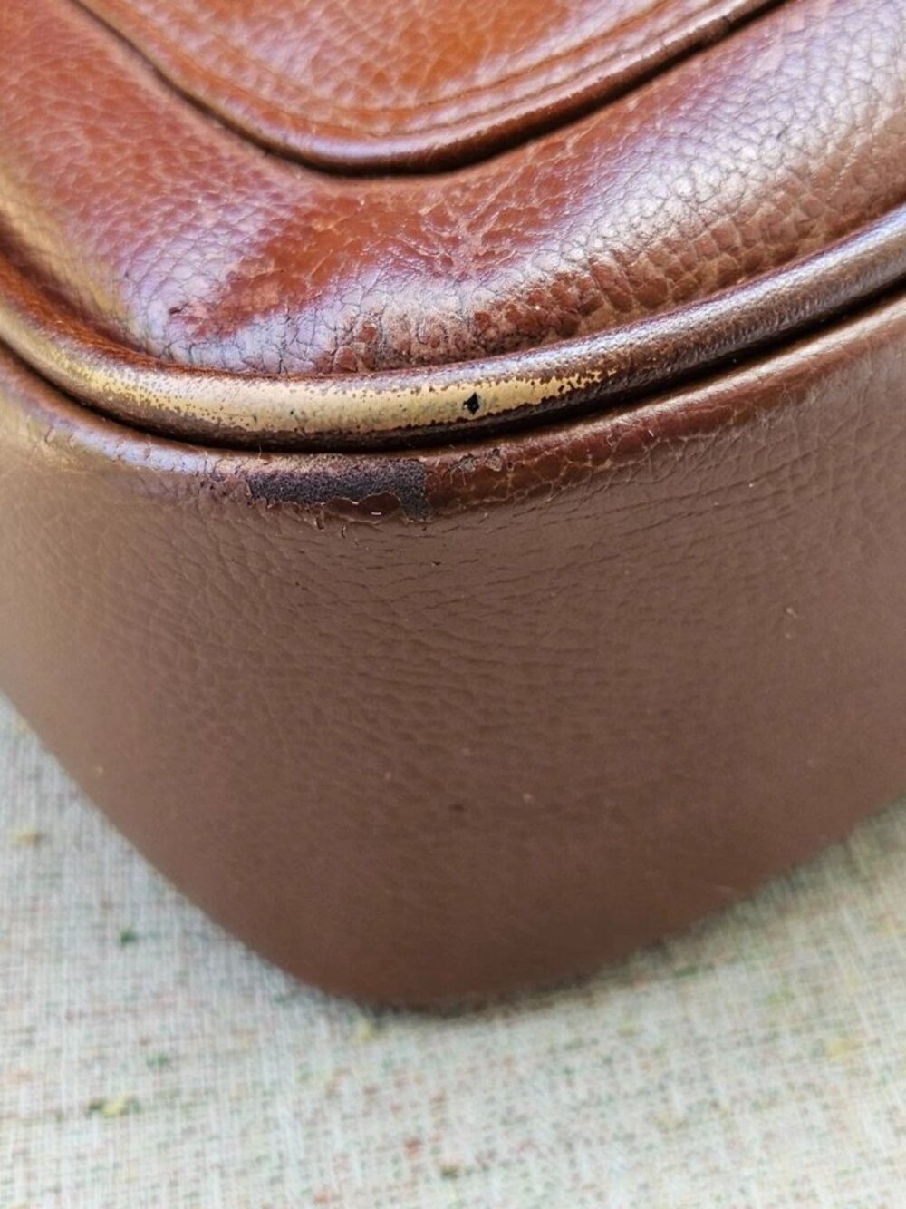 Vintage Liz Claiborne Women Purse Handbag Brown Leather Shoulder Bag - Picture 8 of 12